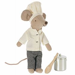 Maileg Chef Mouse w/ Soup Pot and Spoon