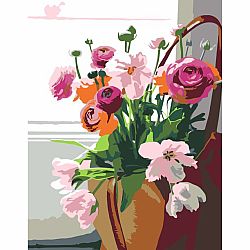Paint By Number Flowers in Vase